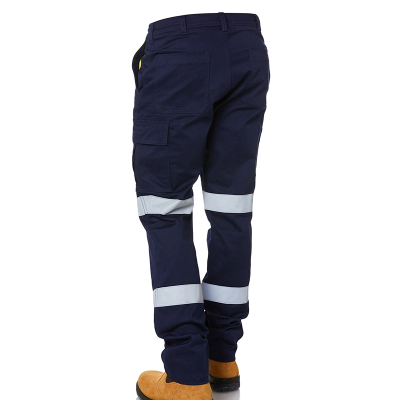 Wholesale Men′ S Trousers Work Outdoor Safety Reflective Pocket Uniform Custom Hiking Navy Blue Tactical Cargo Pants