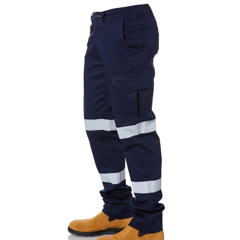 Wholesale Men′ S Trousers Work Outdoor Safety Reflective Pocket Uniform Custom Hiking Navy Blue Tactical Cargo Pants